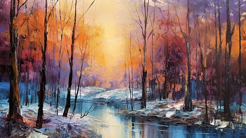 Pittoresk rivierlandschap