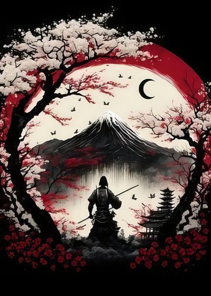 Crimson Moon over the Way of the Sword by hanzo afthar
