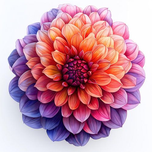 Dahlia droomlandschap van Chromatic Fusion Studio