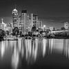 Wien Skyline der Donau City in schwarzweiss. von Manfred Voss, Schwarz-weiss Fotografie