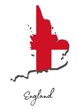 England Country Map Flag