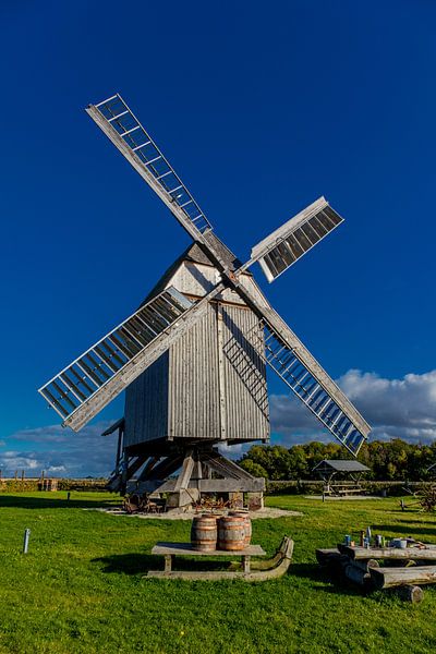 Historische windmolen Klettbach en hoogste windmolen van Duitsland van Oliver Hlavaty