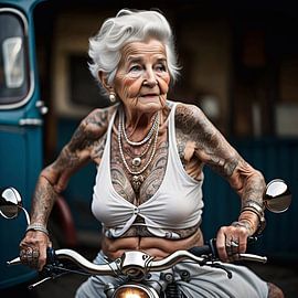 Tattoo Bikerin von Renato Daub