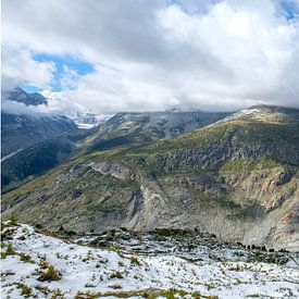 Aletsch gletsjer in Zwitserland in de bergen van Lidewij Olive