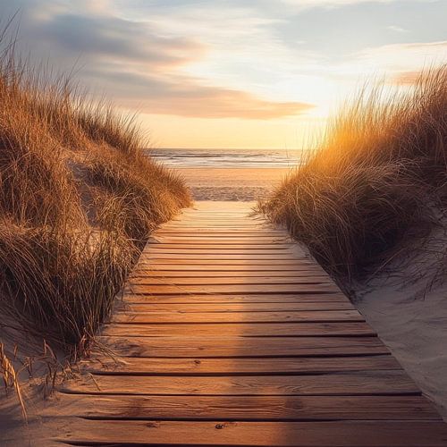 Strandpad naar de zon