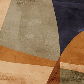 Abstrakte Formen in neutralen Farben Nr. 1 von Dina Dankers
