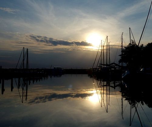 Zonsondergang in Oudega
