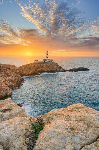 Sonnenaufgang am Faro de Cala Figuera auf Mallorca von Michael Valjak
