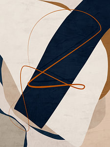 Moderne Organisch Geometrische Abstrakte Kunst