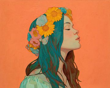 Bloemenkrans | Calm Beauty with Floral Touch van De Mooiste Kunst