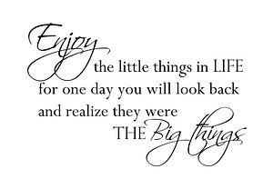 Tekst Enjoy the little things - Wit van Sandra Hazes