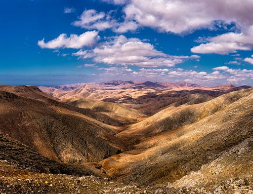 View from the Degollada del Viento, Fuerteventura, Canary Islands,Spain