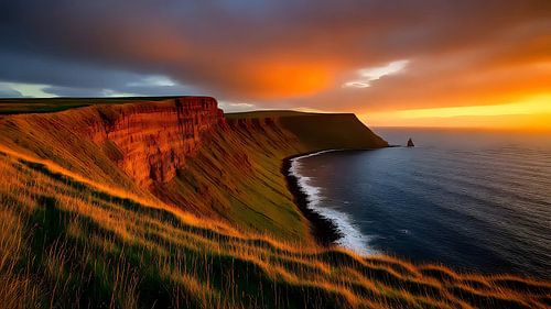 Zonnevuur op het rif