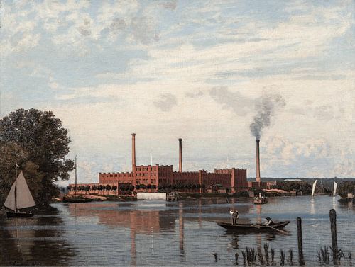 Spindlersfelder Fabrikanlage im Jahr 1881