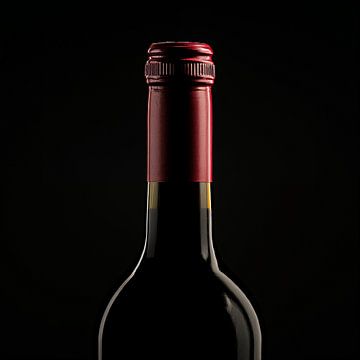 Rode wijn fles close-up van TheXclusive Art