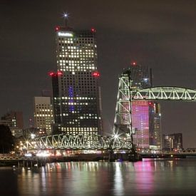 Skyline Rotterdam van Cees Kraijenoord