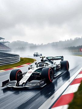 Mercedes AMG Formula One Raining Speeding by MIROKKU