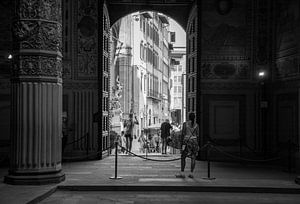Een doorkijkje op het Piazza della Signoria