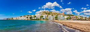 Meerstrand-Panorama, Küste von Santa Ponsa auf Mallorca, Balearische Inseln