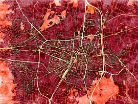 Karte von Colmar im stil 'Amber Autumn'