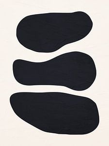 Organische abstrakte Kunst - Schwarz-Weiß-Töne