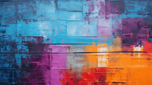 Abstracte kleurrijke schilderij muur textuur kleur ontwerp