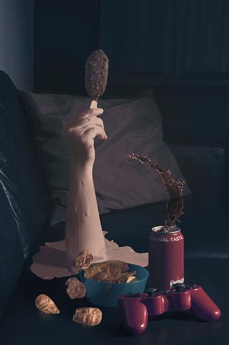 Surrealistische Beeldbewerking – Chaos en Verwarring in Alledaagse Situaties