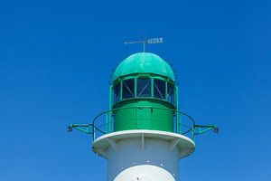 Leuchtfeuer Westmole, Warnemünde, Rostock, Mecklenburg-Vorpommern, Deutschland, Europa