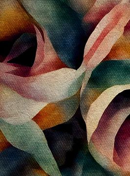Kleurrijke abstracte bloemen No.01 | The Bohemian Vintage Collection van MadameRuiz