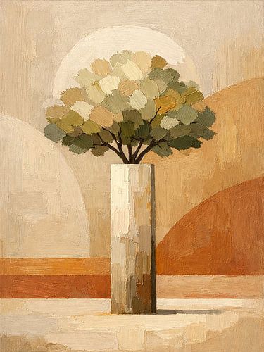 Geometric Abstract Tree Still Life
