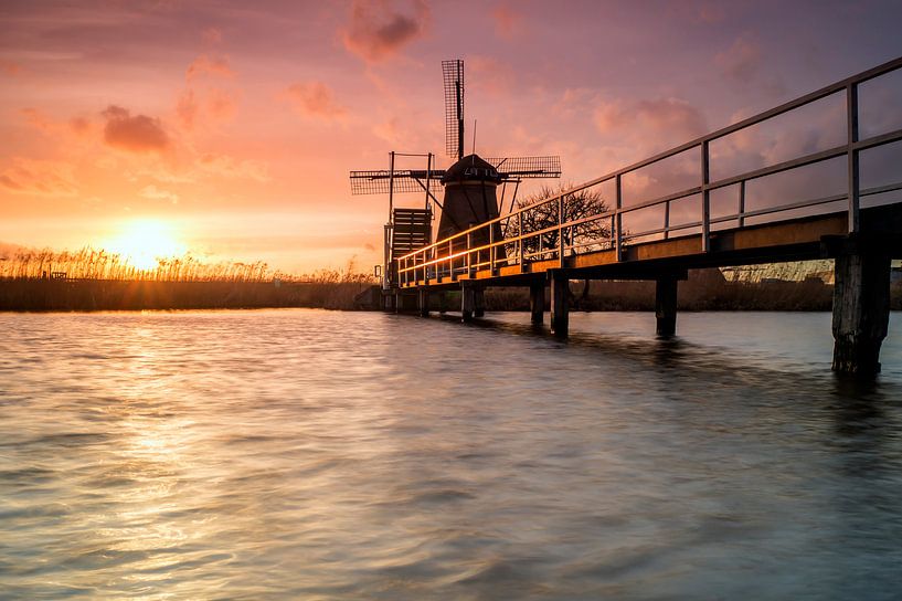 Sunset Mill by Jan Koppelaar