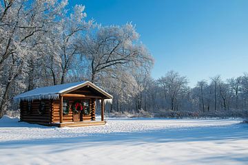 Winter loof idylle van Poster Art Shop