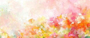 Delicate bloemenimpressies in pastel van Poster Art Shop