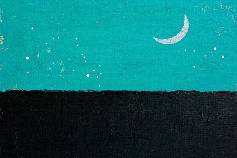 Sky and night: Moon over the darkness by Poster Art Shop