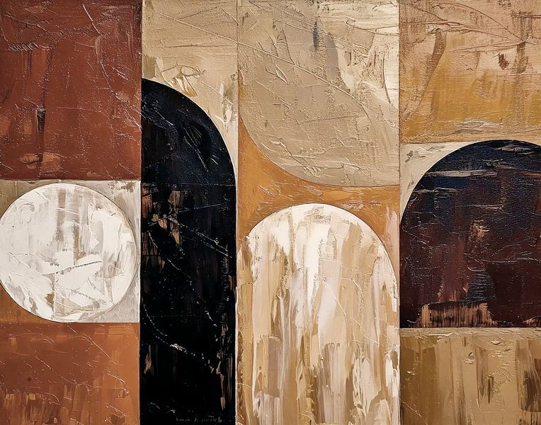 aardetinten - abstract art 5 par TW living