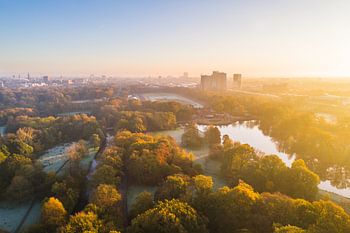 Zonsopkomst boven Stadspark Groningen