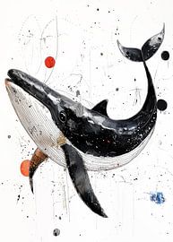 Zeichnung Wal #Wal von JBJart Justyna Jaszke