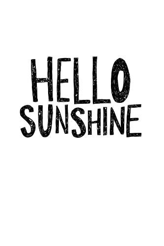 Hello Sunshine Typography by HelloHappylife