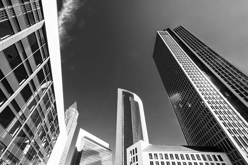 Skyscraper in the Europaviertel in Frankfurt - monochrome by Werner Dieterich