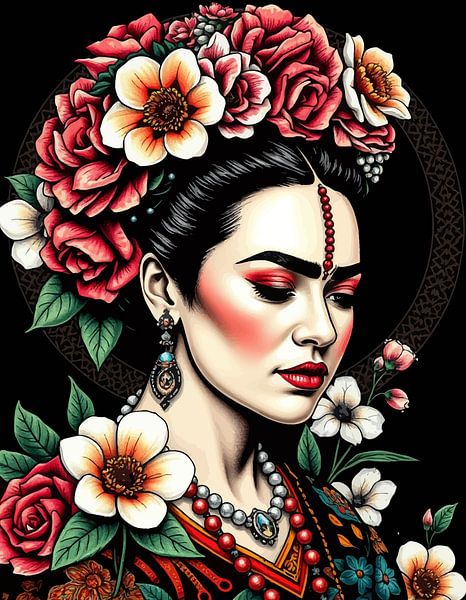 Frida Classical Portrait by MIROKKU