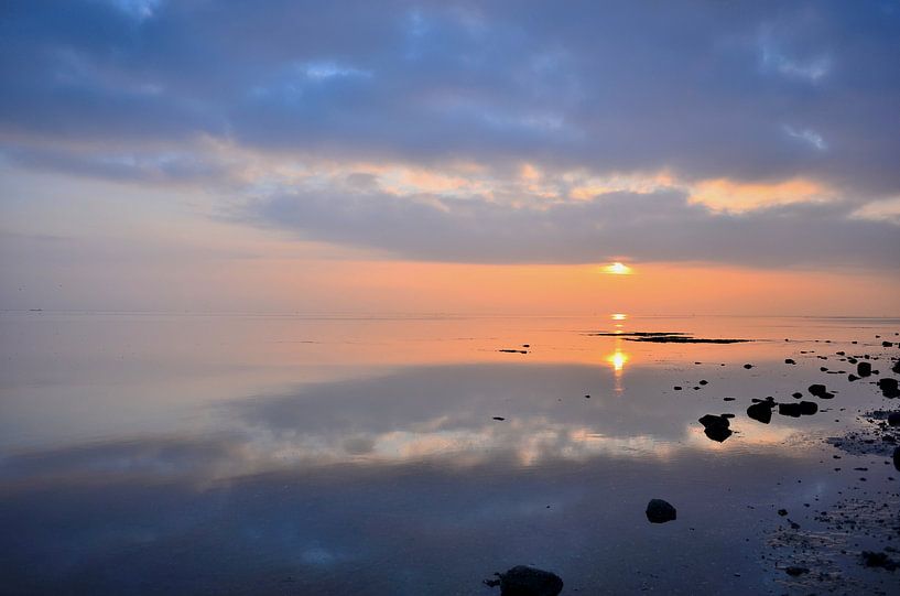 Wad bei Sonnenuntergang von Rinnie Wijnstra