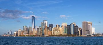 Skyline New York City vanaf de Staten Island Ferry van Dirk Verwoerd
