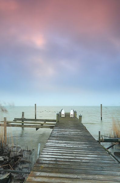 Scaffolding near Durgerdam by Klaas Hollebeek