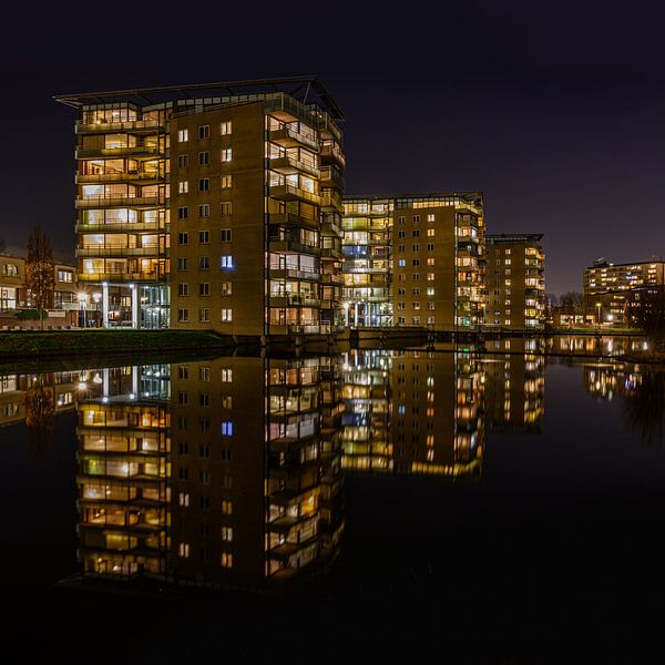 Nachtfoto van project Schiehart in Schiedam van Kok and Kok