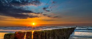 Cadzand Zonsondergang 2 van Joram Janssen