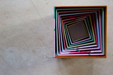Square spiral colourful top right