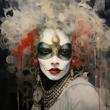 Secrecy | Modern Portrait by Eye catching paintings