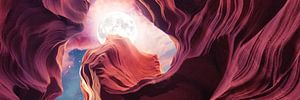 Grand Canyon with Space & Full Moon Collage II - Panoramic