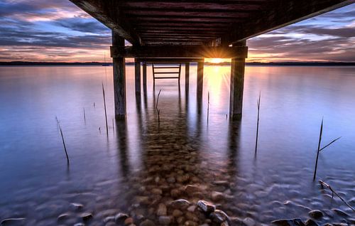 Zonsondergang aan het Starnbergmeer
