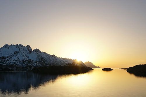 Zonsondergang in Noorwegen